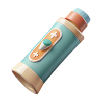 Portable Teal and Beige Device with Control Button png