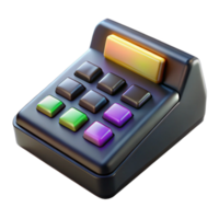 Digital Calculator with Colorful Buttons png