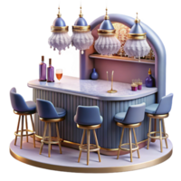 Elegant Home Bar Design Luxury Bar Stools and Lighting png