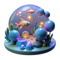 Undersea Fantasy 3D Render of Enchanting Underwater World png
