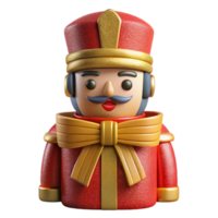 3D Render of Festive Toy Soldier with Bow png