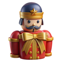 3D Render of Festive Nutcracker Toy png