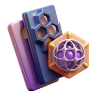 Abstract 3D Geometric Shapes Honeycomb, Sphere, and Blocks png