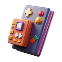 Retro Gaming Console 3D Render of Classic Game Device png