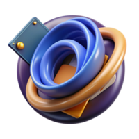Abstract 3D Render Intertwined Shapes and Dynamic Forms png