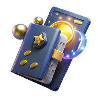 Interactive Notebook App 3D Design, Digital Journaling png