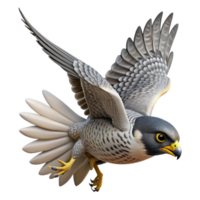 Peregrine Falcon in Flight A Digital Rendering png