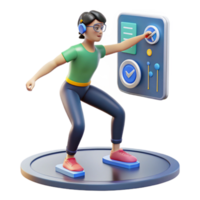 Interactive User Interface 3D Avatar Control Panel png