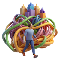 Navigating Complex Urban Environments A 3D Rendering png
