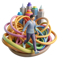 Navigating Urban Complexity A 3D Rendering png