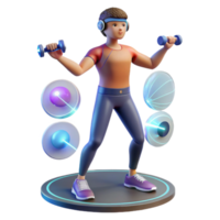 interativo ginástica 3d virtual exercite-se png