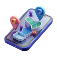 Mobile Navigation App Location Based Services 3D Maps png