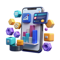 Mobile App Data Visualization Charts, Graphs, and UI Design png