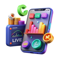 Live Mobile Data Charts, Graphs Real-time Insights png