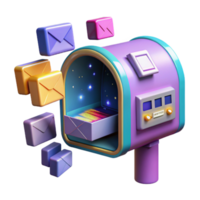 Magical Mailbox Inbox Overflow 3D Animation png