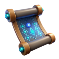 Glowing Scroll Mystic Pattern, Ancient Artifact png