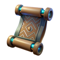 Ancient Scroll Mystical Pattern, Illuminated Ends png