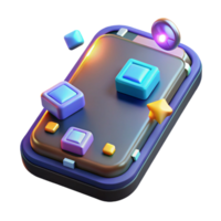3D Mobile Game UI Design Colorful Buttons Interface png