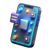 Mobile App Interface Design Neon UI Elements png
