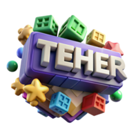 3D Colorful Blocks Puzzle Game Teher png