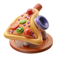 3D Render of Pizza Slice Toy png
