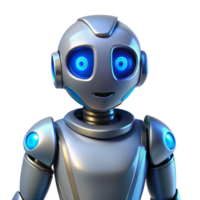 serene artistic Friendly Robot 3D Render authentic png