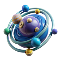 Abstract Colorful 3D Sphere System png