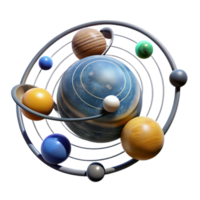 Cosmic Orbits Planetary System Visualization png