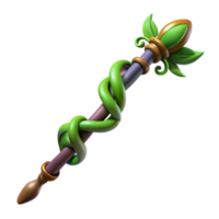 impressive abstract 3D Render of a Magical Staff original png