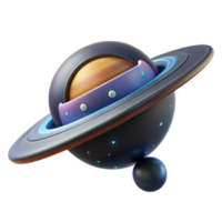 Futuristic Planet Render 3D Space Object Design png