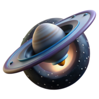 Cosmic Rings Planetary System Visualization png