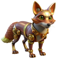 stunning modern Robotic Fox 3D Render authentic png