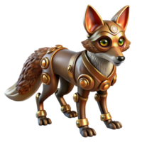 wonderful artistic 3D Render of a Robotic Fox authentic png