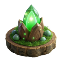 impressive abstract Glowing Crystal Shrine 3D Render high quality png