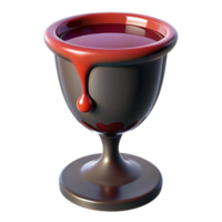 impressive abstract 3D Render of Goblet with Crimson Liquid original png