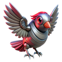 serene abstract 3D Render of a Robotic Bird 4K png
