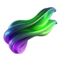 vibrant vintage Abstract 3D Render of Flowing Gradient original png