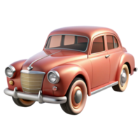 impressive creative Retro Classic Car 3D Render professional png