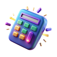 Colorful Calculator Math, Numbers, Buttons, Arithmetic, Counting, Digital, 3D, Graphic, Design, Illustration png
