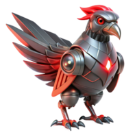 extraordinary rustic Robotic Bird 3D Render authentic png