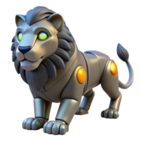 impressive abstract Robotic Lion 3D Render high resolution png