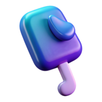 3D Render of a Colorful Popsicle png