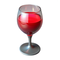 impressive rustic Red Wine Glass 3D Render original png
