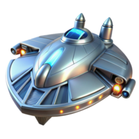 beautiful creative Futuristic Spaceship 3D Render original png