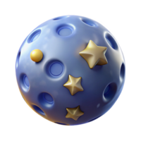 elegant rustic 3D Render Celestial Sphere, Stars and Moon professional png