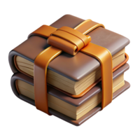 wonderful modern 3D Render of Two Books Tied with a Ribbon high resolution png