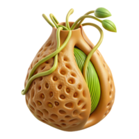 Seed Germination 3D Render of Sprouting Seed png