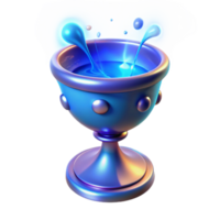 impressive abstract Glowing Chalice 3D Render authentic png
