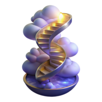 wonderful modern 3D Render Stairway to Heaven Cloudscape high resolution png