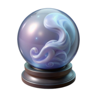 serene minimalist 3D Render of Mystical Glass Orb with Swirling Vapor exclusive png